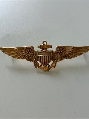 Vintage Gold Naval Aviator Wings Pin